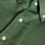 Green Slim Fit Linen Blend Shirt