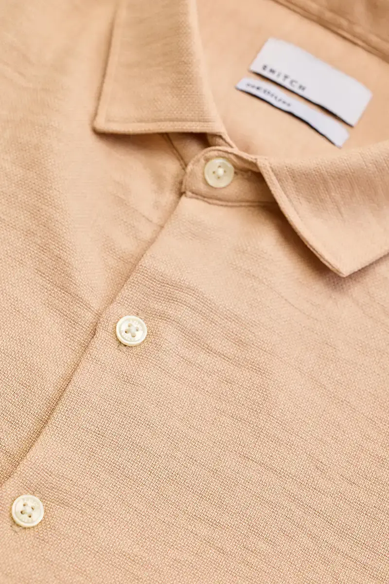 Peach Textured Shirt